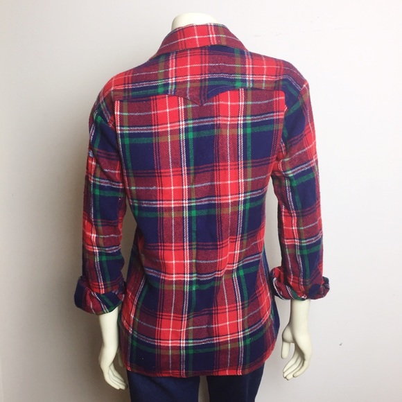 True vintage 70s flannel plaid boyfriend shirt - Picture 10 of 10